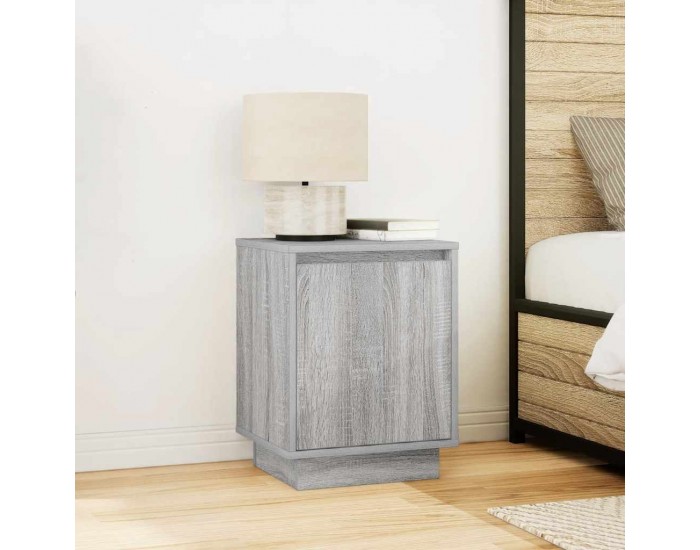 Sonata H Нощен шкаф с LED осветление Grey Sonoma 38x34x50 cm
