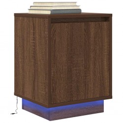Sonata H Нощен шкаф с LED осветление Кафяв дъб 38x34x50 cm - Noptiere