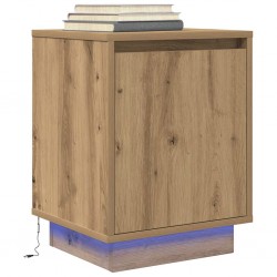 Sonata H Нощен шкаф с LED осветление Artisan Oak 38x34x50 cm - Noptiere