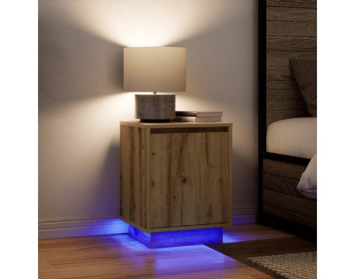 Sonata H Нощен шкаф с LED осветление Artisan Oak 38x34x50 cm