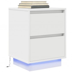 Sonata H Нощно шкафче с LED осветление бяло 38x34x50 cm - Noptiere
