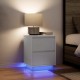 Sonata H Нощно шкафче с LED осветление бяло 38x34x50 cm