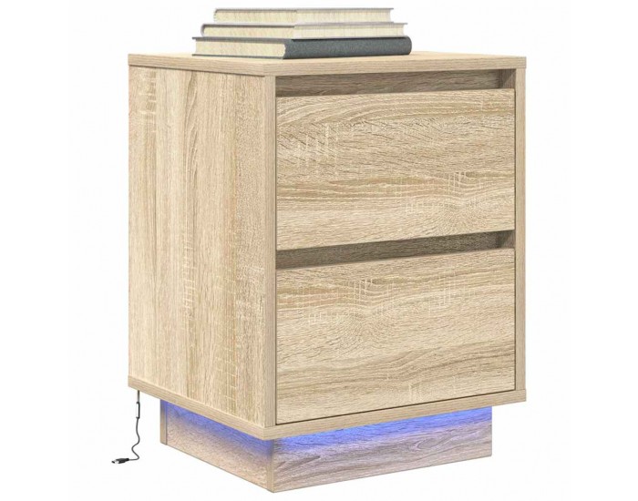 Sonata H Нощен шкаф с LED осветление Дъб Сонома 38x34x50 cm