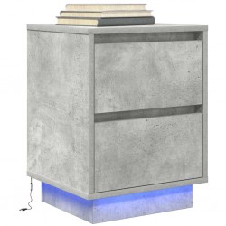Sonata H нощно шкафче с LED осветление Бетон сив 38x34x50 cm - Noptiere