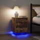 Sonata H Нощни шкафчета с LED осветление 2 броя опушен дъб 38x34x50 cm