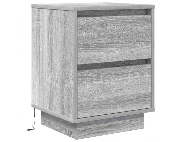 Sonata H Нощен шкаф с LED осветление Grey Sonoma 38x34x50 cm