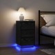 Sonata H Нощно шкафче с LED осветление черно 38x34x65 cm