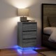 Sonata H Нощен шкаф с LED осветление Grey Sonoma 38x34x65 cm