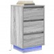 Sonata H Нощен шкаф с LED осветление Grey Sonoma 38x34x65 cm