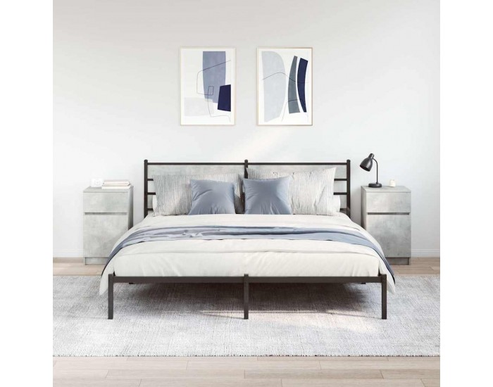 Sonata H Нощни шкафчета 2 бр бетонно сив 39x35x65 см инженерна дървесина