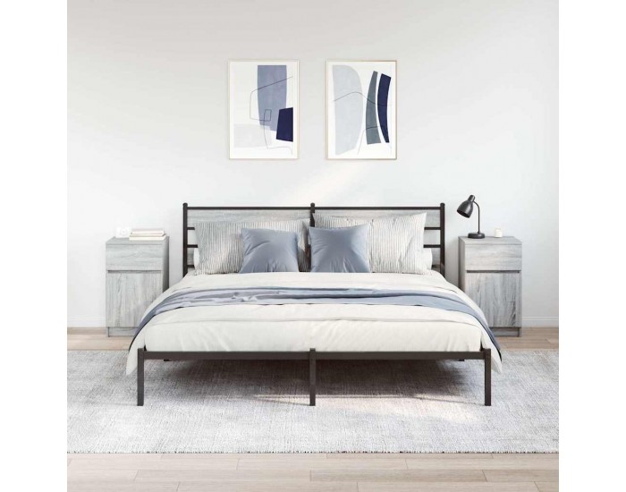 Sonata H Нощни шкафчета 2 бр сив сонома 39x35x65 см инженерно дърво