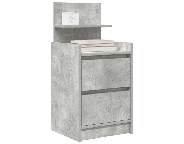 Sonata H Нощни шкафчета с 2 чекмеджета 2 бр., бетонно сив 38x34x80 см
