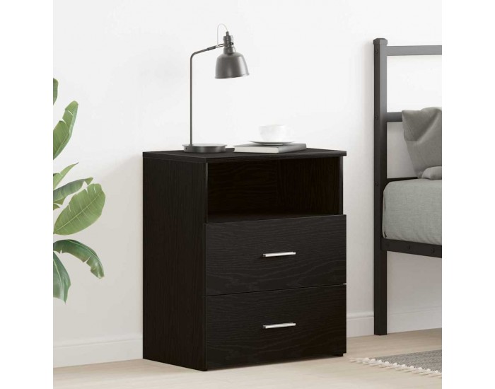 Sonata H Нощна маса с чекмедже Черен дъб 50 x 32 x 60 см Инженерно дърво