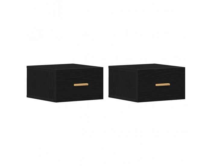 Sonata H Стенен шкаф за нощно шкафче 2 pcs Черен дъб 35 x 35 x 20 см