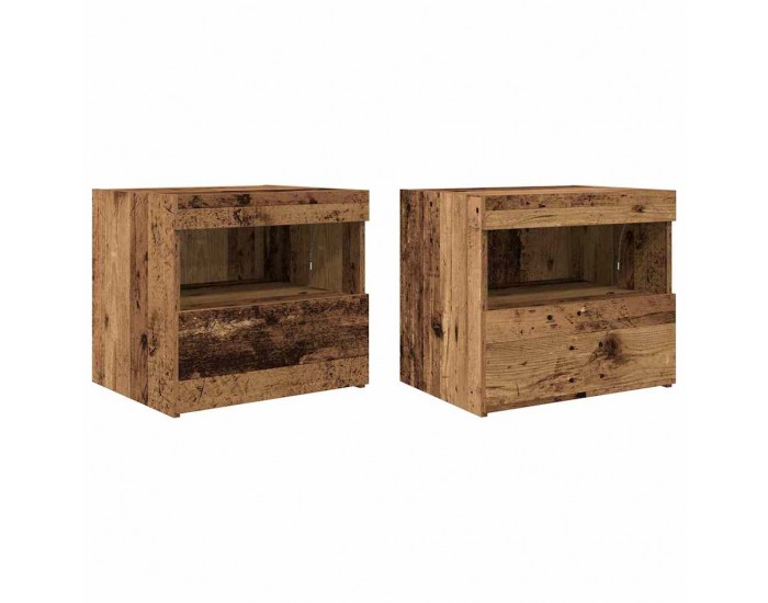 Sonata H Нощно шкафче 2 pcs Старо дърво 50 x 40 x 45 cm Инженерно дърво
