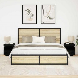 Sonata H Нощно шкафче 2 pcs Черен дъб 40 x 39 x 48.5 см Инженерно дърво - Noptiere