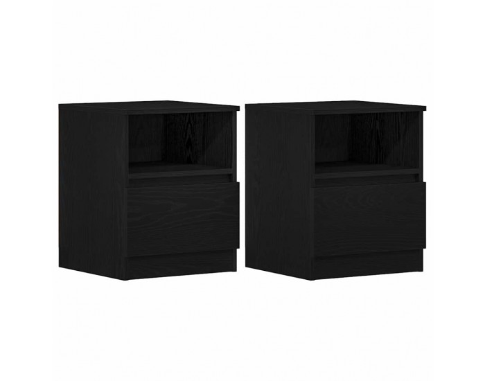 Sonata H Нощен шкаф 2 pcs Черен дъб 40 x 40 x 50 cm Инженерно дърво