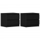 Sonata H Нощен шкаф 2 pcs Черен дъб 50 x 40 x 43.5 см Инженерно дърво