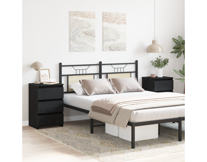 Sonata H Нощен шкаф 2 pcs Черен дъб 40 x 35 x 62.5 см Инженерно дърво