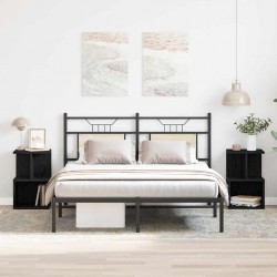 Sonata H Нощен шкаф 2 pcs Черен дъб 35 x 35 x 55 см Инженерно дърво - Noptiere
