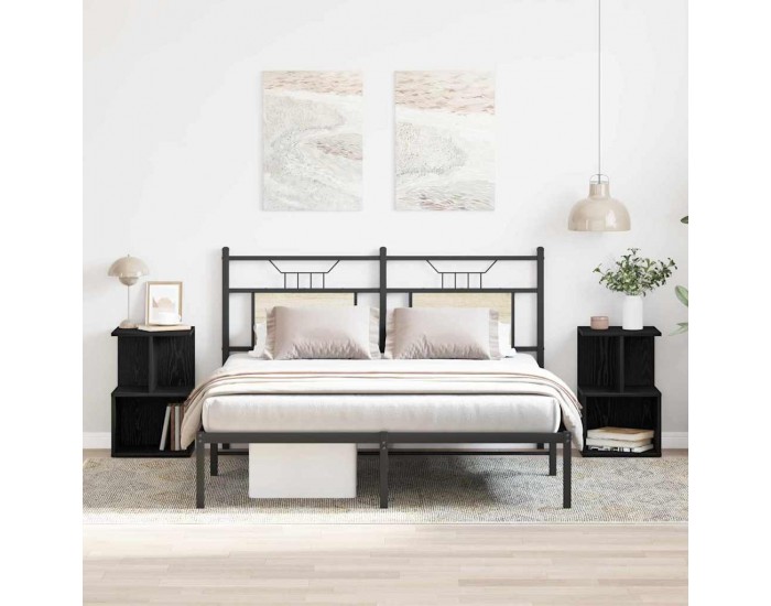 Sonata H Нощен шкаф 2 pcs Черен дъб 35 x 35 x 55 см Инженерно дърво
