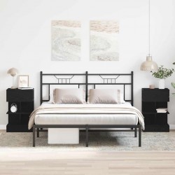 Sonata H Нощен шкаф 2 pcs Черен дъб 40 x 35 x 65 см Инженерно дърво - Noptiere