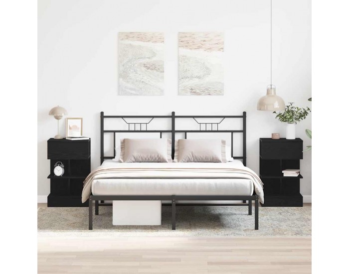 Sonata H Нощен шкаф 2 pcs Черен дъб 40 x 35 x 65 см Инженерно дърво