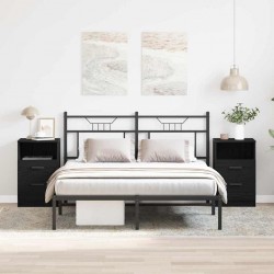 Sonata H Нощен шкаф 2 pcs Черен дъб 40 x 35 x 65 см Инженерно дърво - Noptiere