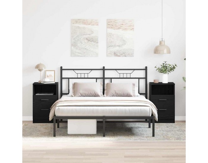 Sonata H Нощен шкаф 2 pcs Черен дъб 40 x 35 x 65 см Инженерно дърво