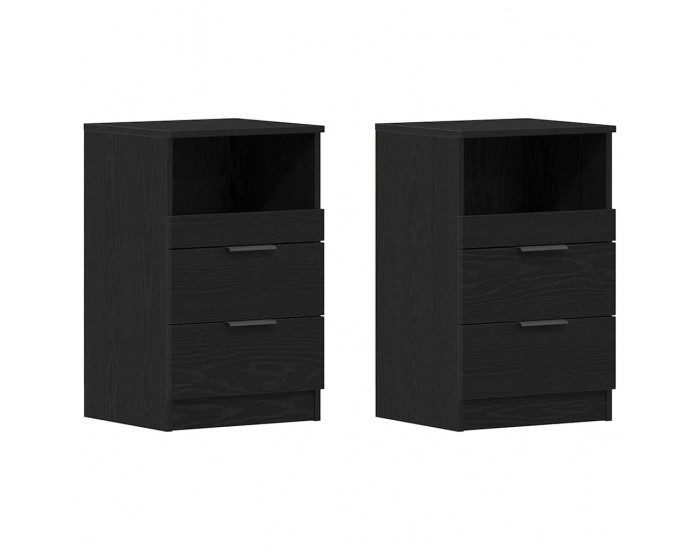Sonata H Нощен шкаф 2 pcs Черен дъб 40 x 35 x 65 см Инженерно дърво