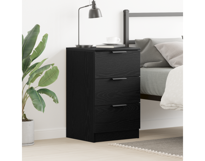 Sonata H Нощен шкаф с чекмедже Черен дъб 40 x 65 x 65 см Инженерно дърво