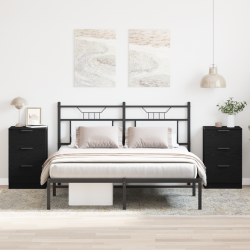 Sonata H Нощен шкаф 2 pcs Черен дъб 40 x 65 x 65 см Инженерно дърво - Noptiere