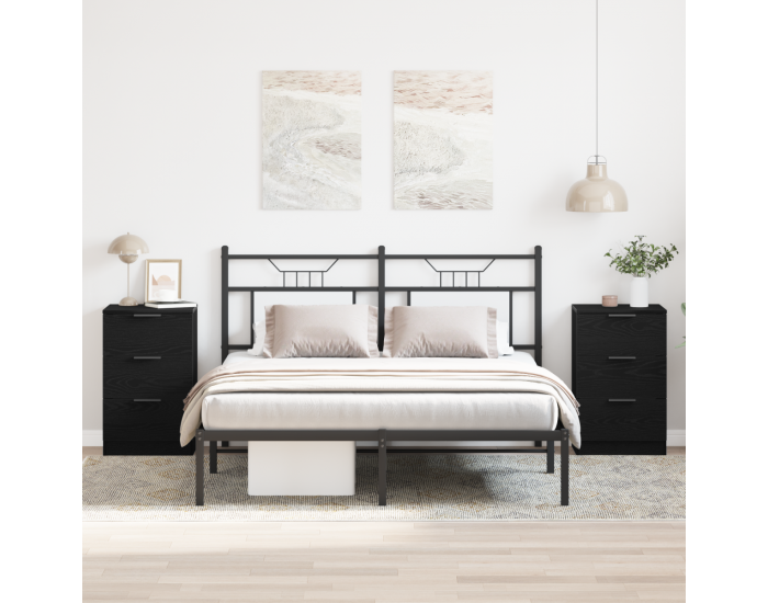 Sonata H Нощен шкаф 2 pcs Черен дъб 40 x 65 x 65 см Инженерно дърво