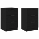 Sonata H Нощен шкаф 2 pcs Черен дъб 40 x 65 x 65 см Инженерно дърво
