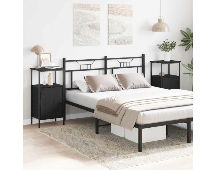 Sonata H Нощен шкаф 2 pcs Черен дъб 41 x 31 x 80 см Инженерно дърво