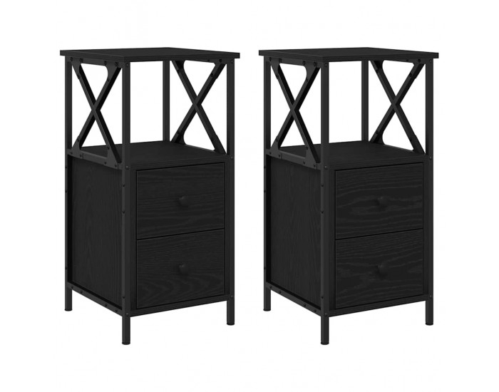 Sonata H Нощно Шкафче с чекмедже 2 pcs Черен дъб 34 x 35.5 x 70 см