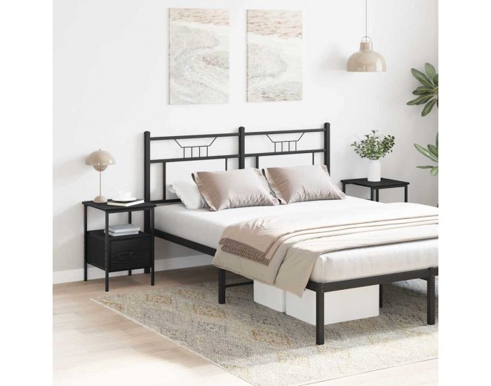 Sonata H Нощно шкафче с чекмедже 2 pcs Черен дъб 34 x 36 x 50 см