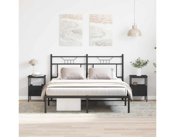 Sonata H Нощно шкафче с чекмедже 2 pcs Черен дъб 34 x 36 x 50 см
