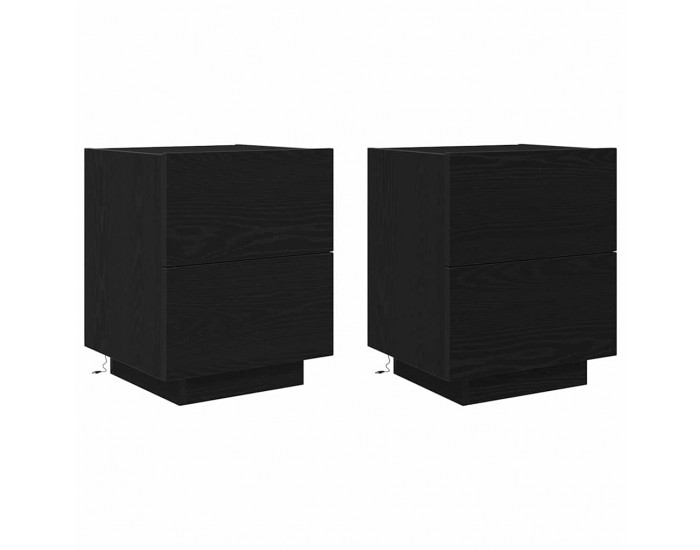 Sonata H Нощен шкаф с чекмедже 2 pcs Черен дъб