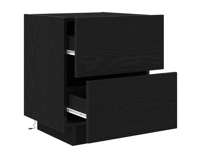 Sonata H Нощен шкаф с чекмедже 2 pcs Черен дъб