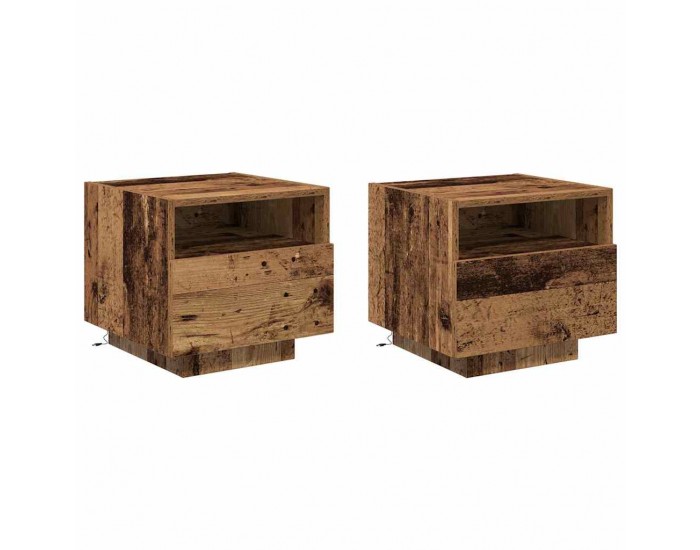 Sonata H Нощно шкафче 2 pcs Старо дърво 40 x 39 x 37 см Инженерно дърво