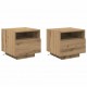 Sonata H Нощно шкафче 2 pcs дъб артизан 40 x 39 x 37 см Инженерно дърво