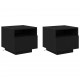 Sonata H Нощно шкафче 2 pcs Черен дъб 40 x 39 x 37 см Инженерно дърво
