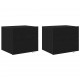 Sonata H Стенен шкаф за нощно шкафче 2 pcs Черен дъб 50 x 39 x 41 cm