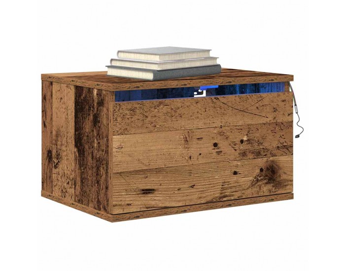 Sonata H Стенен шкаф за нощно шкафче с 2 pcs Старо дърво 50 x 36 x 30 см