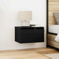 Sonata H Стенен шкаф за нощно шкафче с 2 pcs Черен дъб 50 x 36 x 30 см - Noptiere