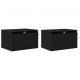 Sonata H Стенен шкаф за нощно шкафче с 2 pcs Черен дъб 50 x 36 x 30 см