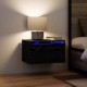 Sonata H Стенен шкаф за нощно шкафче с 2 pcs Черен дъб 50 x 36 x 30 см
