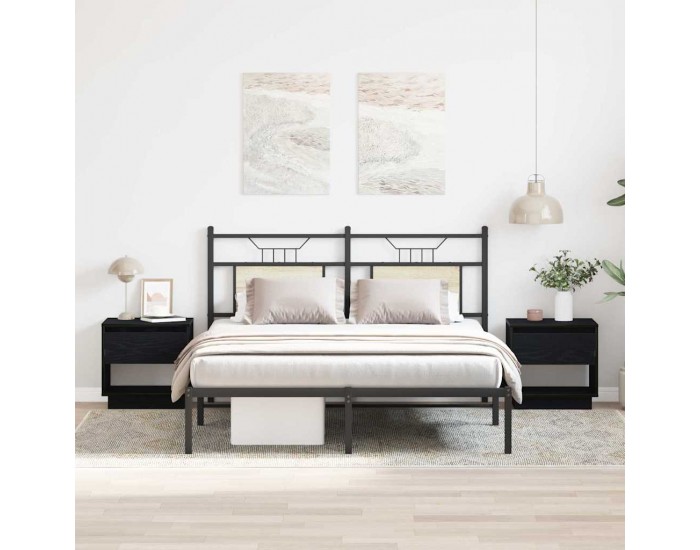 Sonata H Нощна маса 2 pcs Черен дъб 45 x 34 x 44 см Инженерно дърво