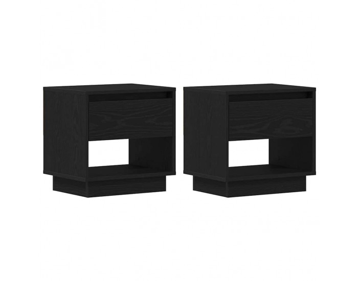 Sonata H Нощна маса 2 pcs Черен дъб 45 x 34 x 44 см Инженерно дърво